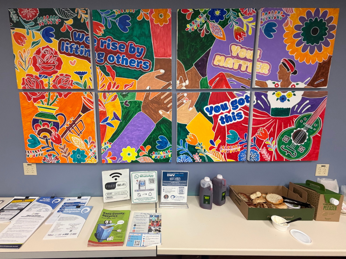 A mural at a partner agency, seen during a forum visit