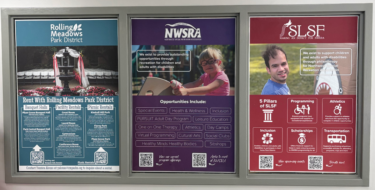 Posters at a partner agency that hosted a forum