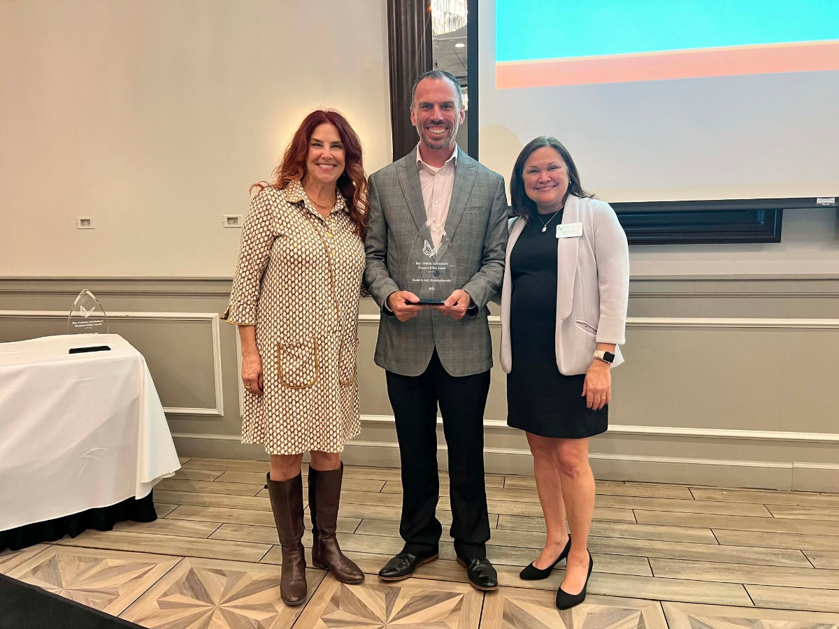 Daniel Riemenschneider receiving the Ray Graham Association Monarch Effect Award